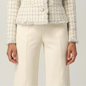 Elisabetta Franchi Cream High-Waisted Pants Size 40 / US 4